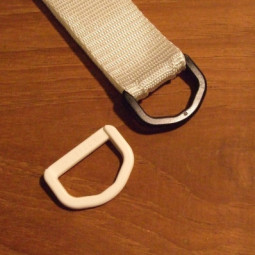 D-ring plast 25 mm hvid
