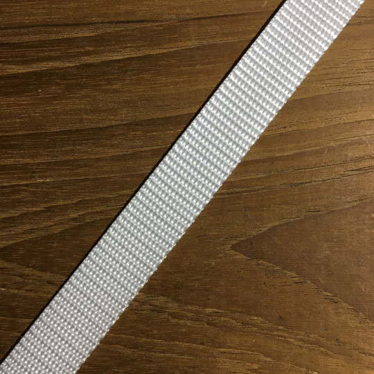Webbing hvid hårdt vævet 20 mm